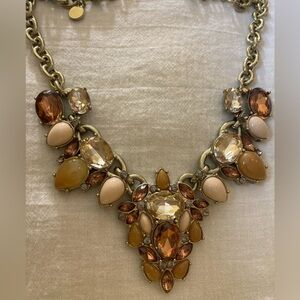 Lee Angel Jeweled‎ Earth Tone Bib Statement Necklace